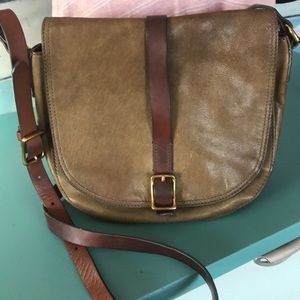 Fossil Kendall Leather Crossbody bag Olive & Brown